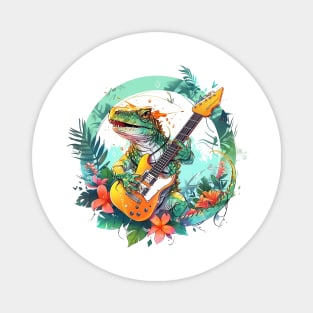 Chillax with Lizard Tunes: Rock 'n' Reptile Style Magnet